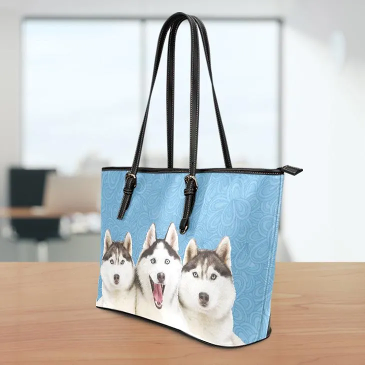 Husky Small Leather Tote Bag