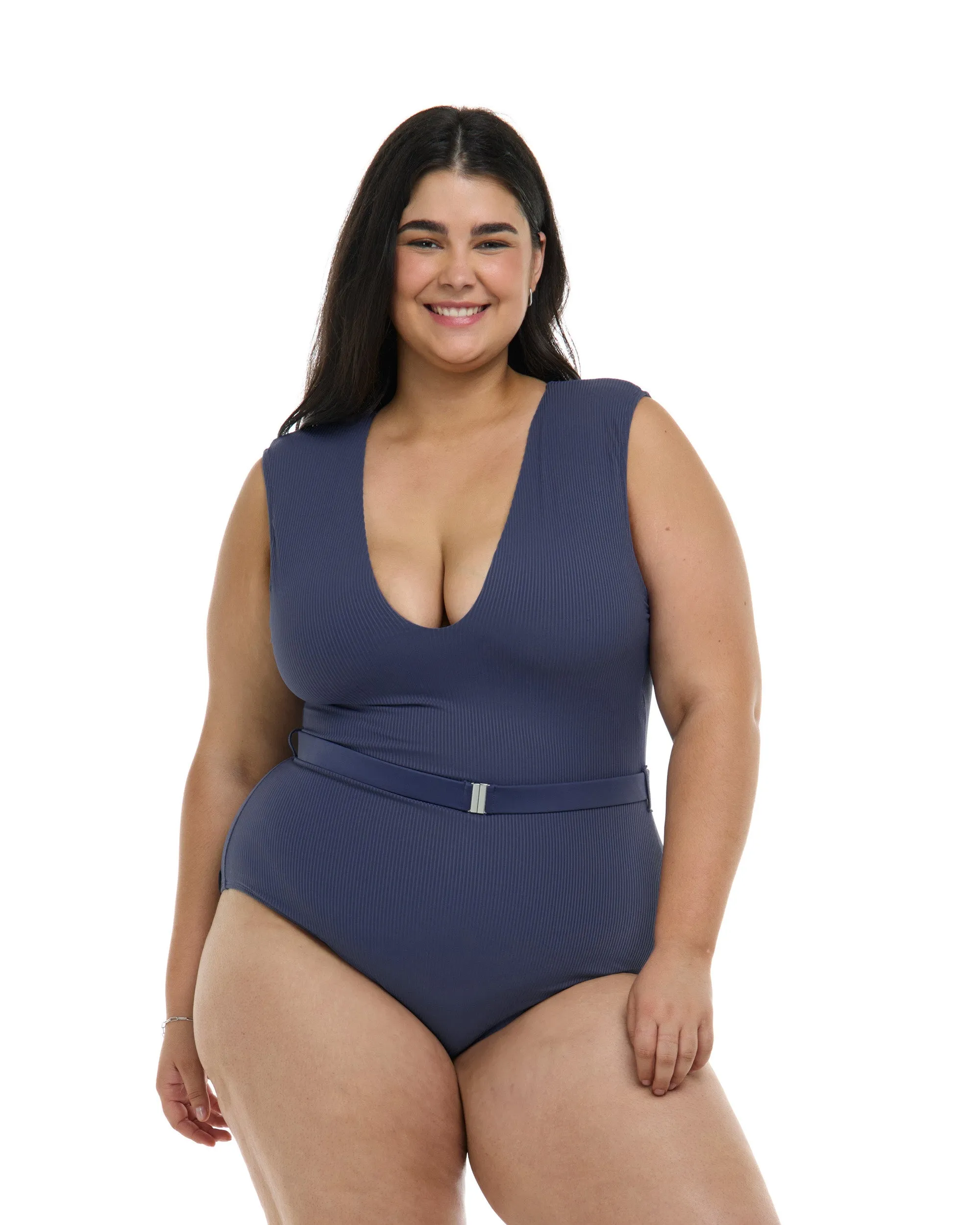 Ibiza Ezry Plus Size One-Piece Swimsuit - Dusk