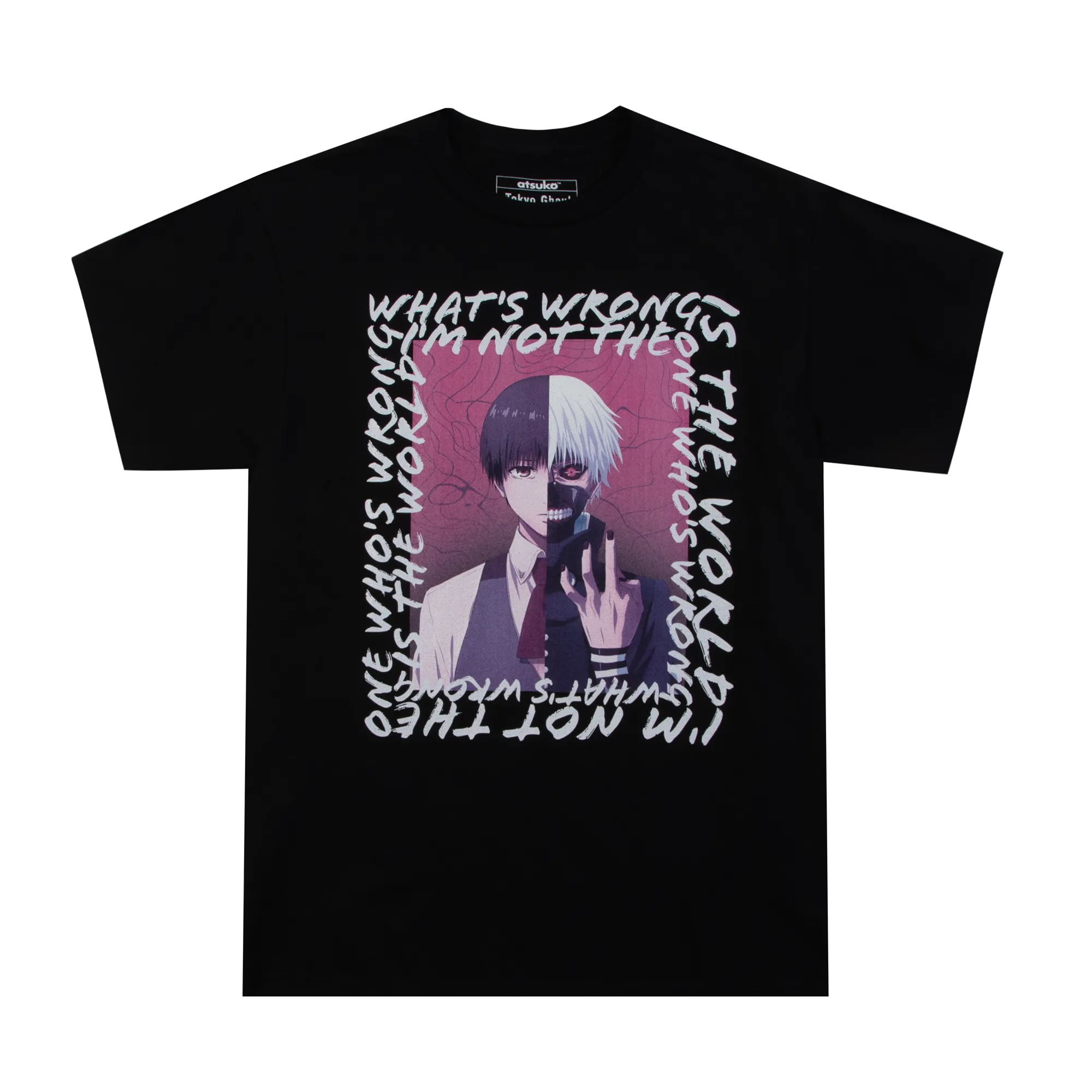 Kaneki Eyepatch Split Black Tee