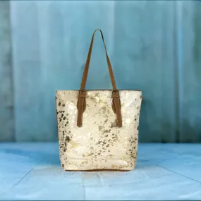 Layton Gold Print Cowhide Tote-SALE