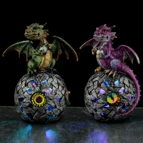 LED Celtic Orb Elements Dragon Figurine DRG456