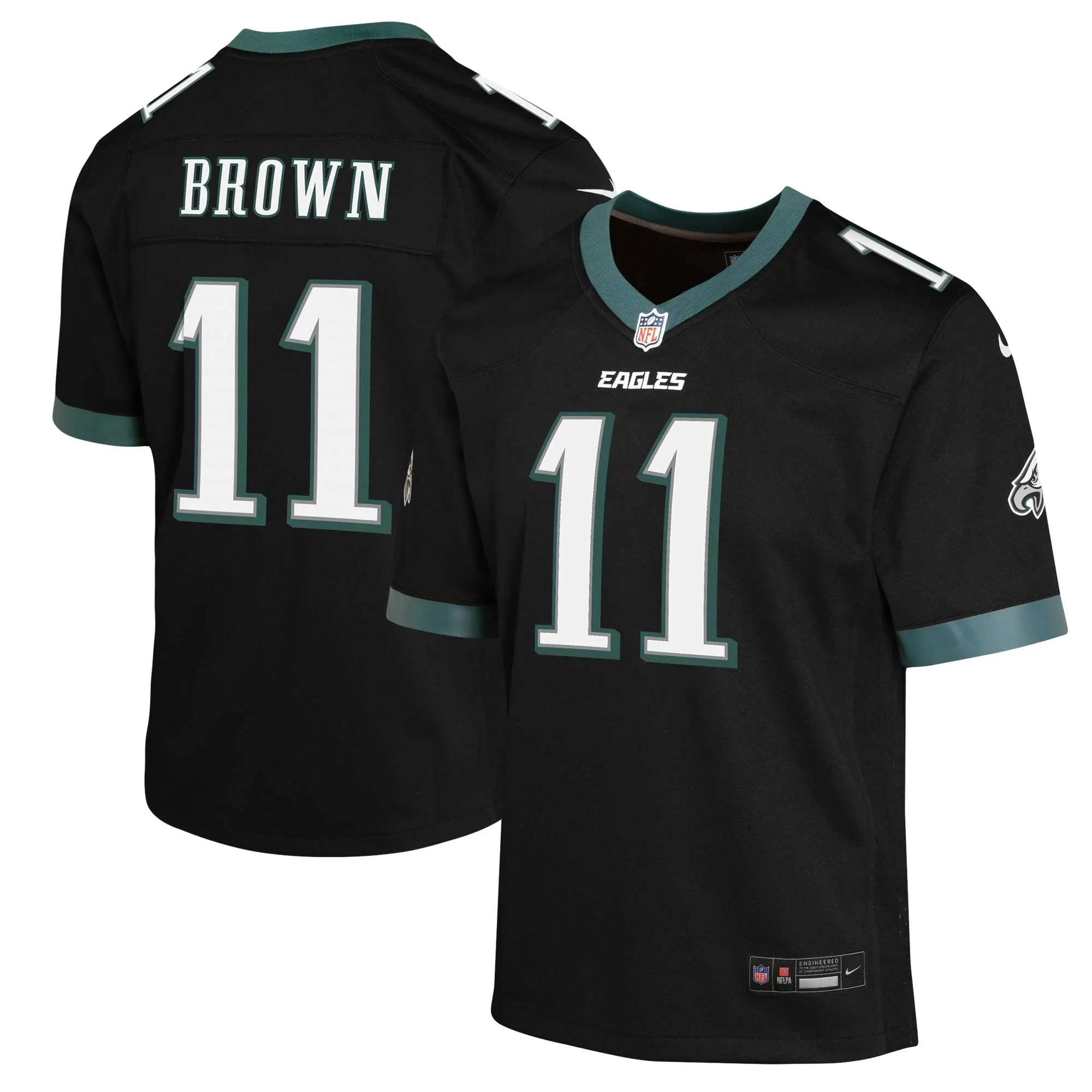 Lids Youth Nike A.J. Brown Black Philadelphia Eagles Game Jersey