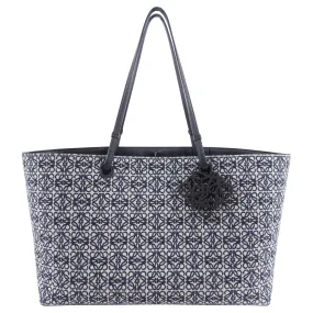 Loewe East West Anagram Navy Tote Bag