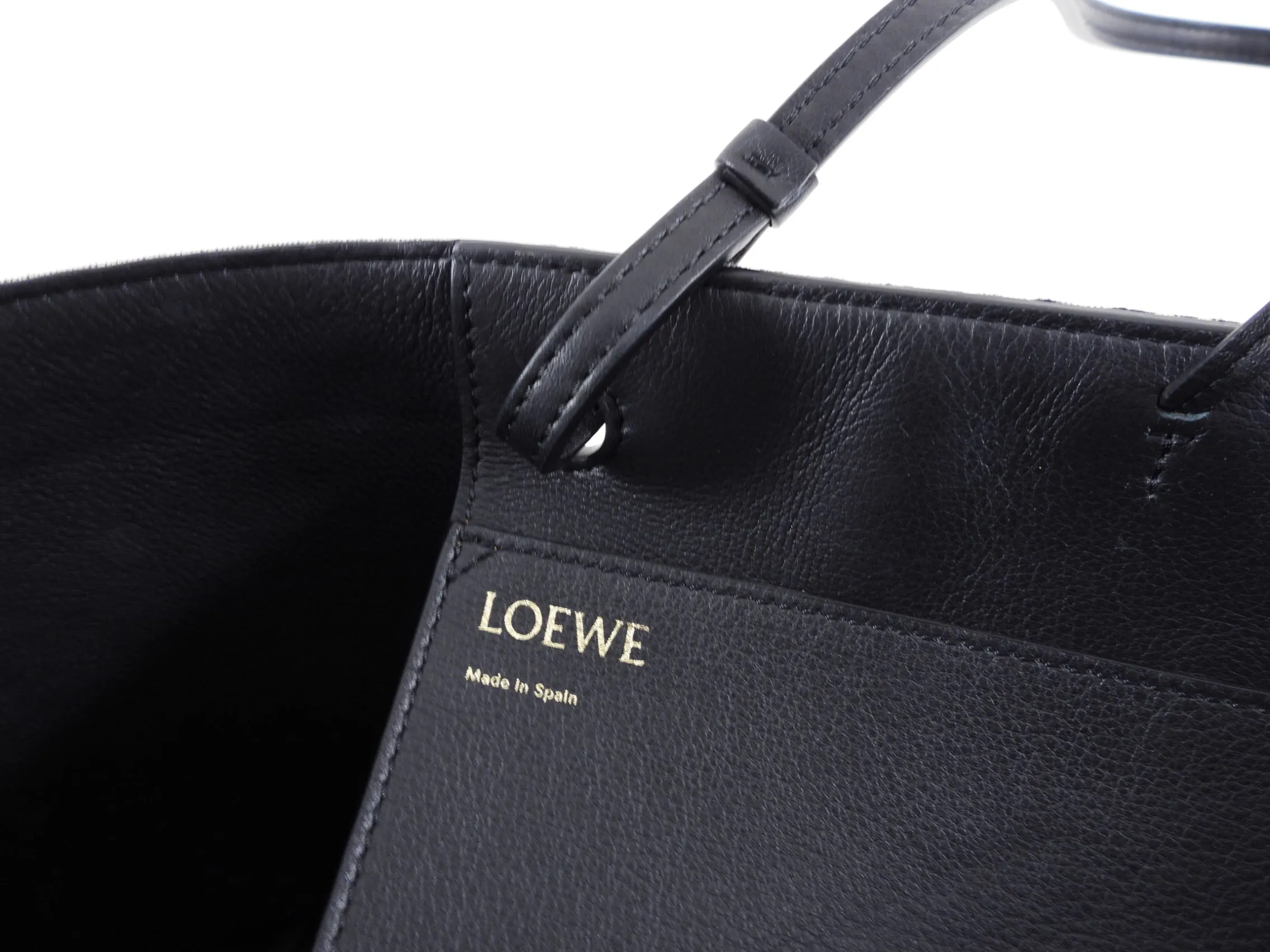 Loewe East West Anagram Navy Tote Bag