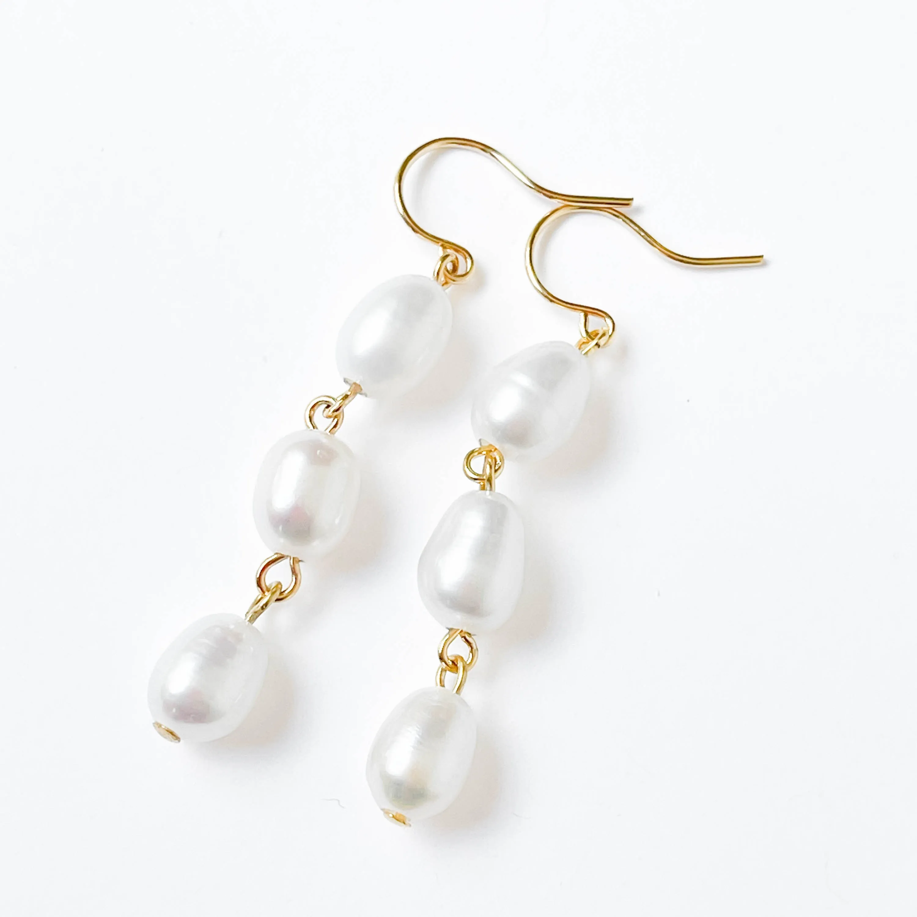 Long Freshwater Pearl Earrings - WS