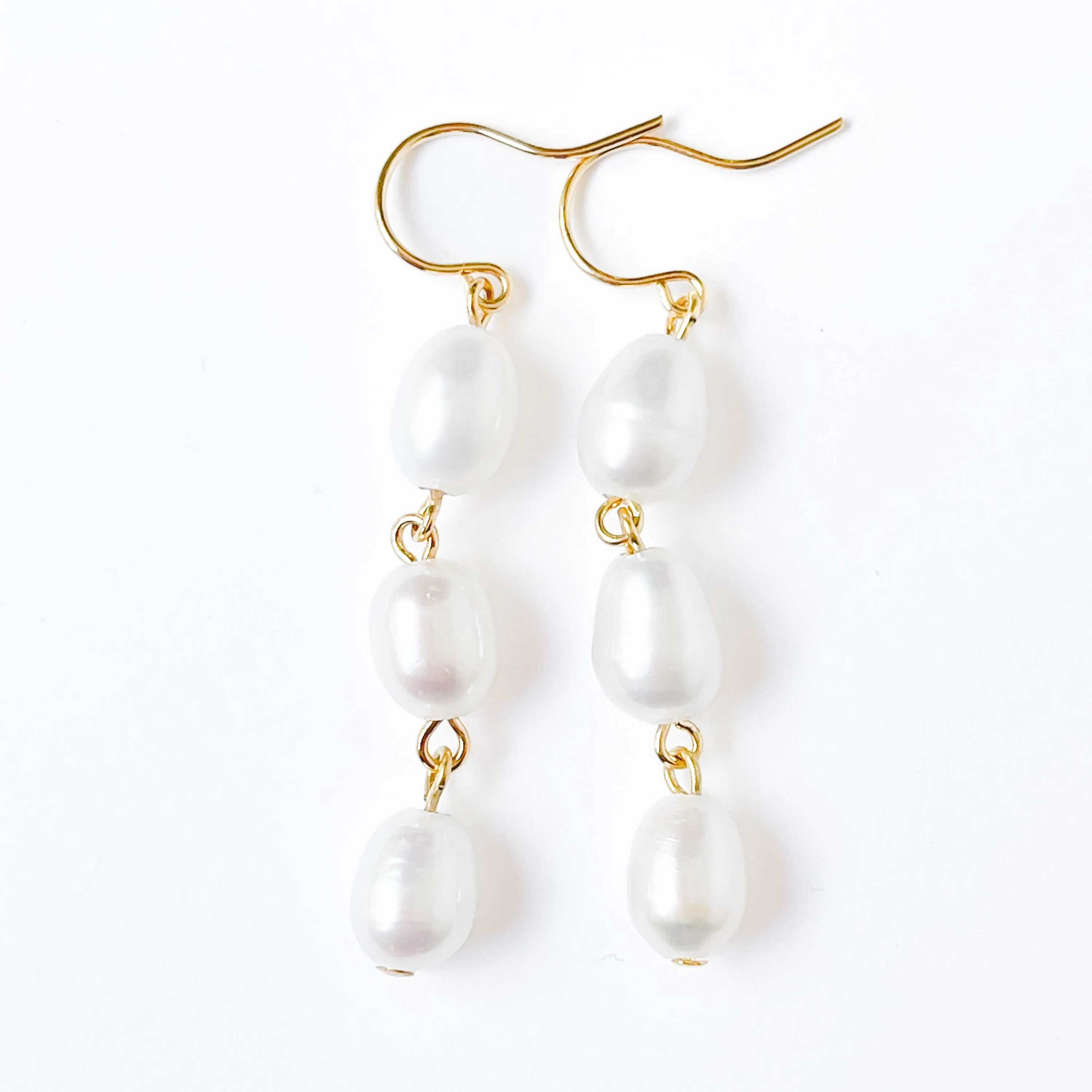 Long Freshwater Pearl Earrings - WS