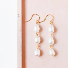 Long Freshwater Pearl Earrings