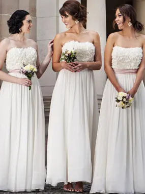 New Arrival Straight Chiffon Floor-length Long Bridesmaid Dresses.DB10585