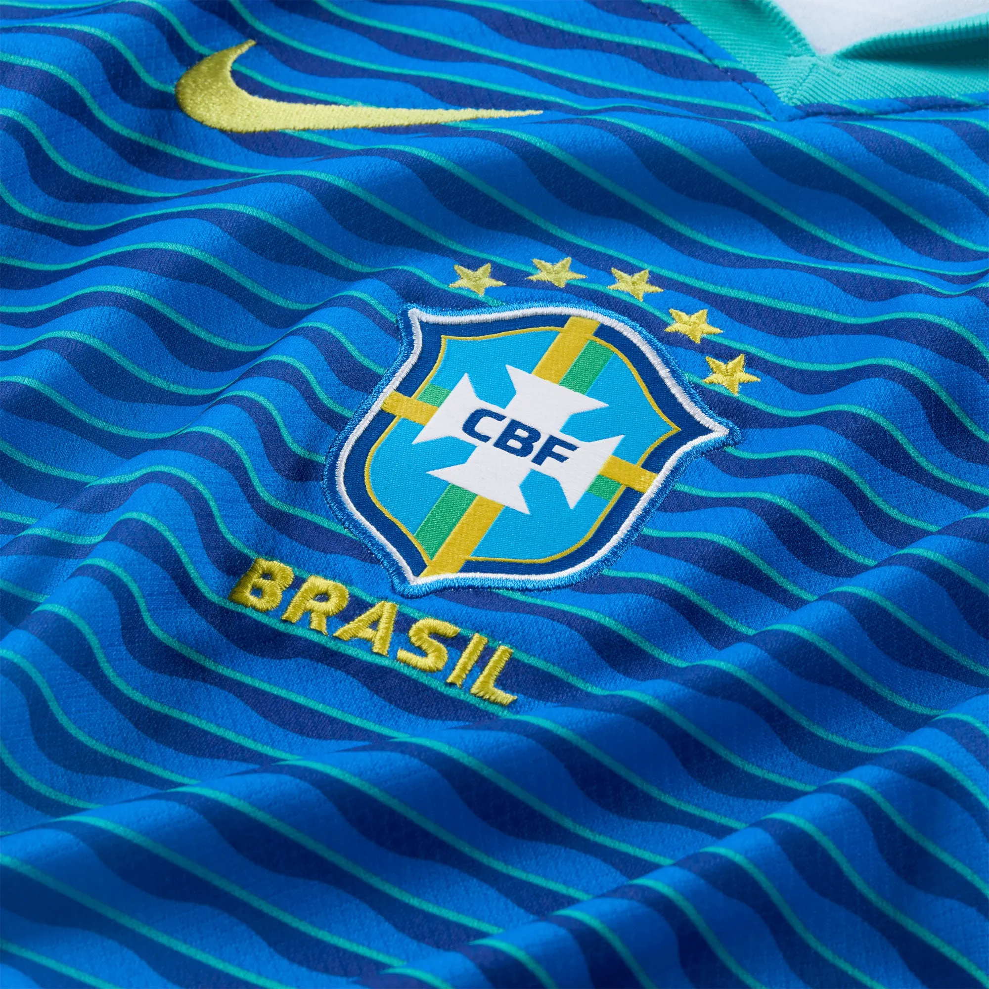 Nike Kids Brazil 2024/25 Away Jersey Blue/Green