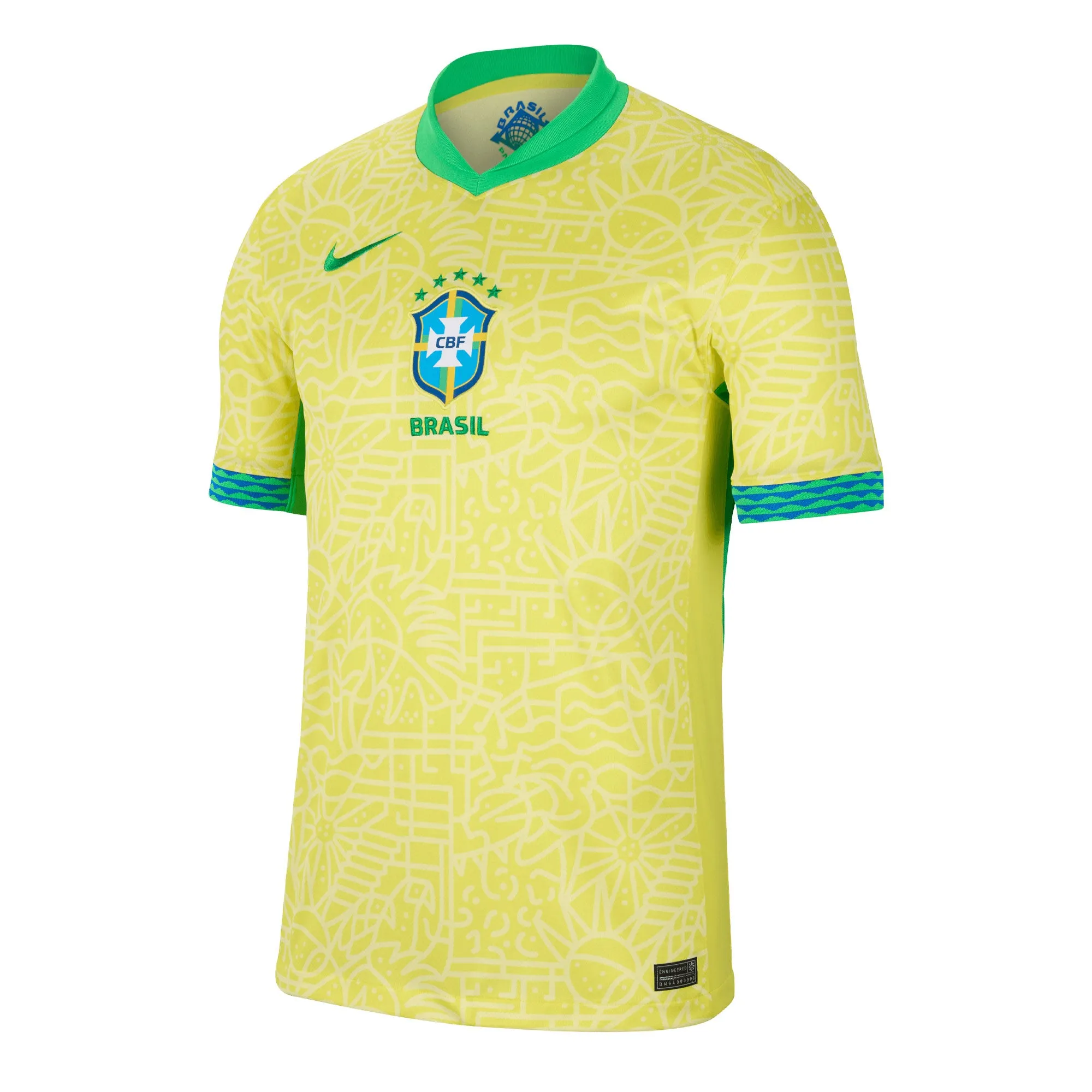 Nike Men's Brazil 2024/25 Home Jersey Yellow/Green