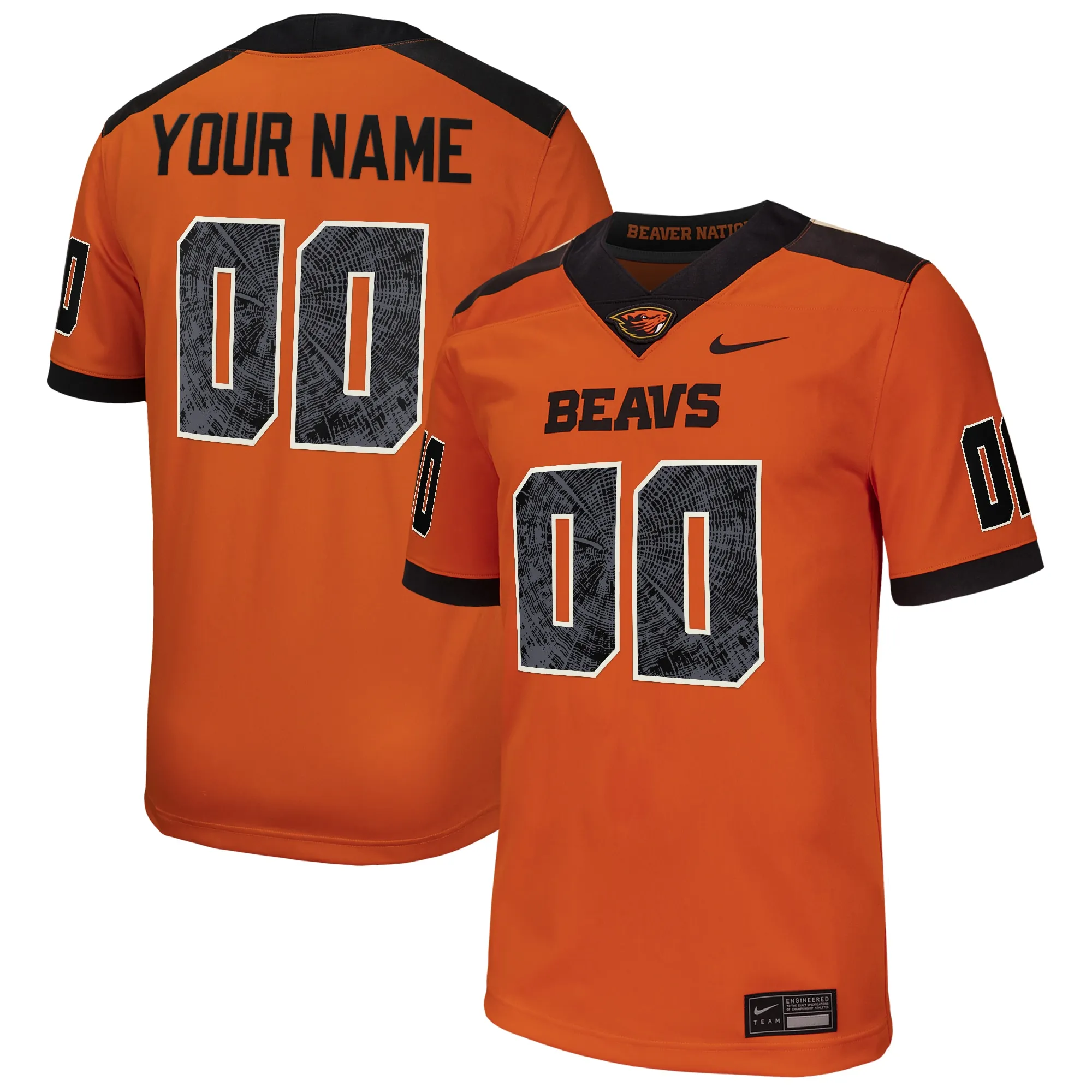 Nike  Oregon State Beavers Orange Custom Football Game Jersey