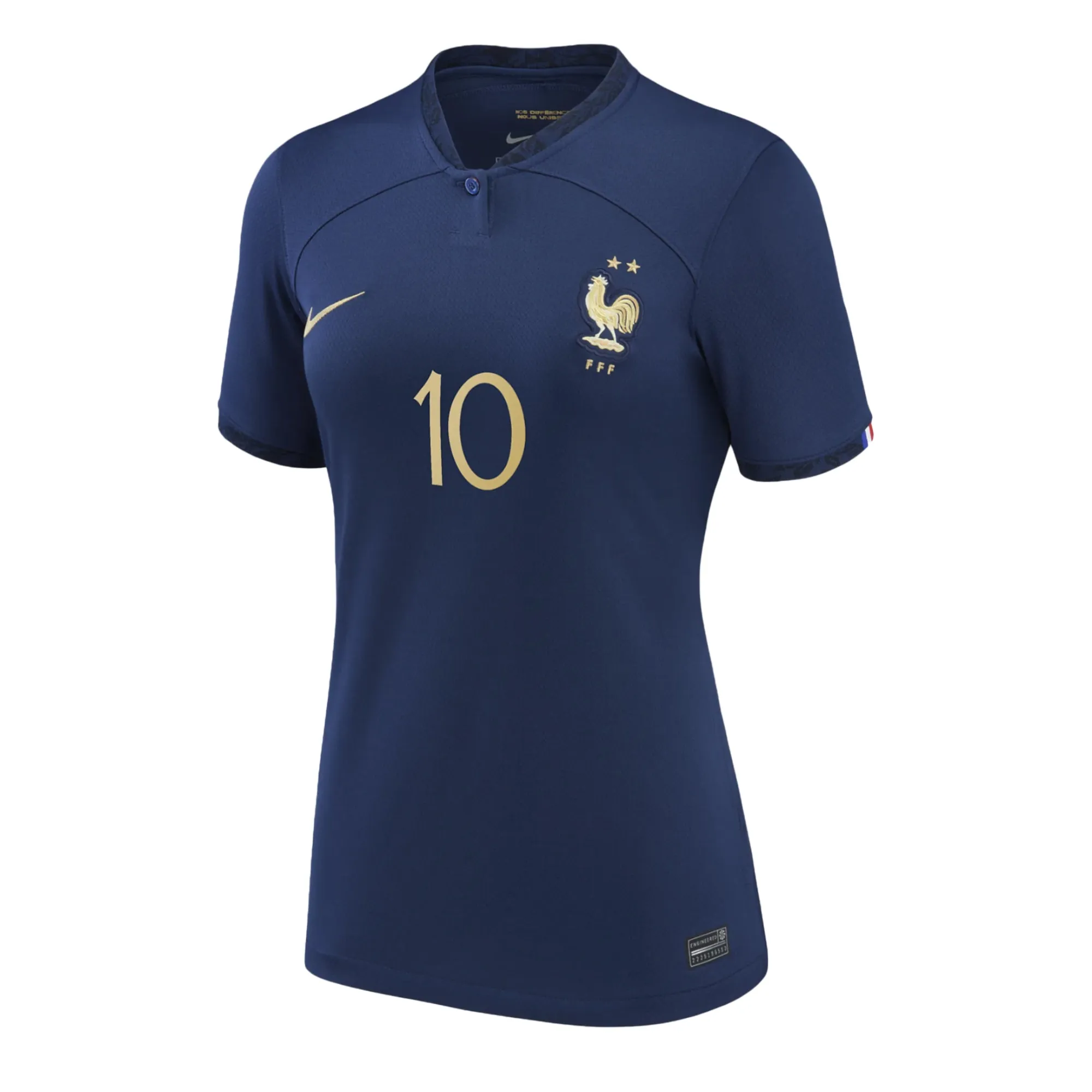 Nike Women's France 2022/23 Home Jersey w/ Mbappe #10 Printing