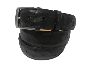 Ostrich Skin Belt Black