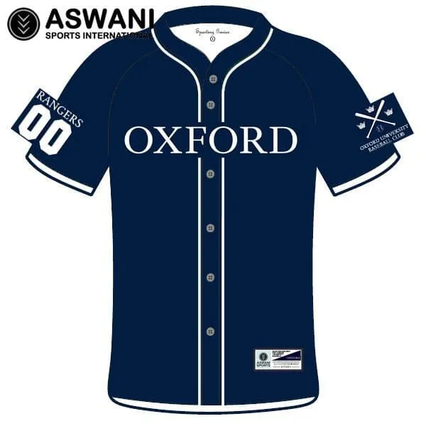 Oxford University Baseball Club Full Button Game Jersey