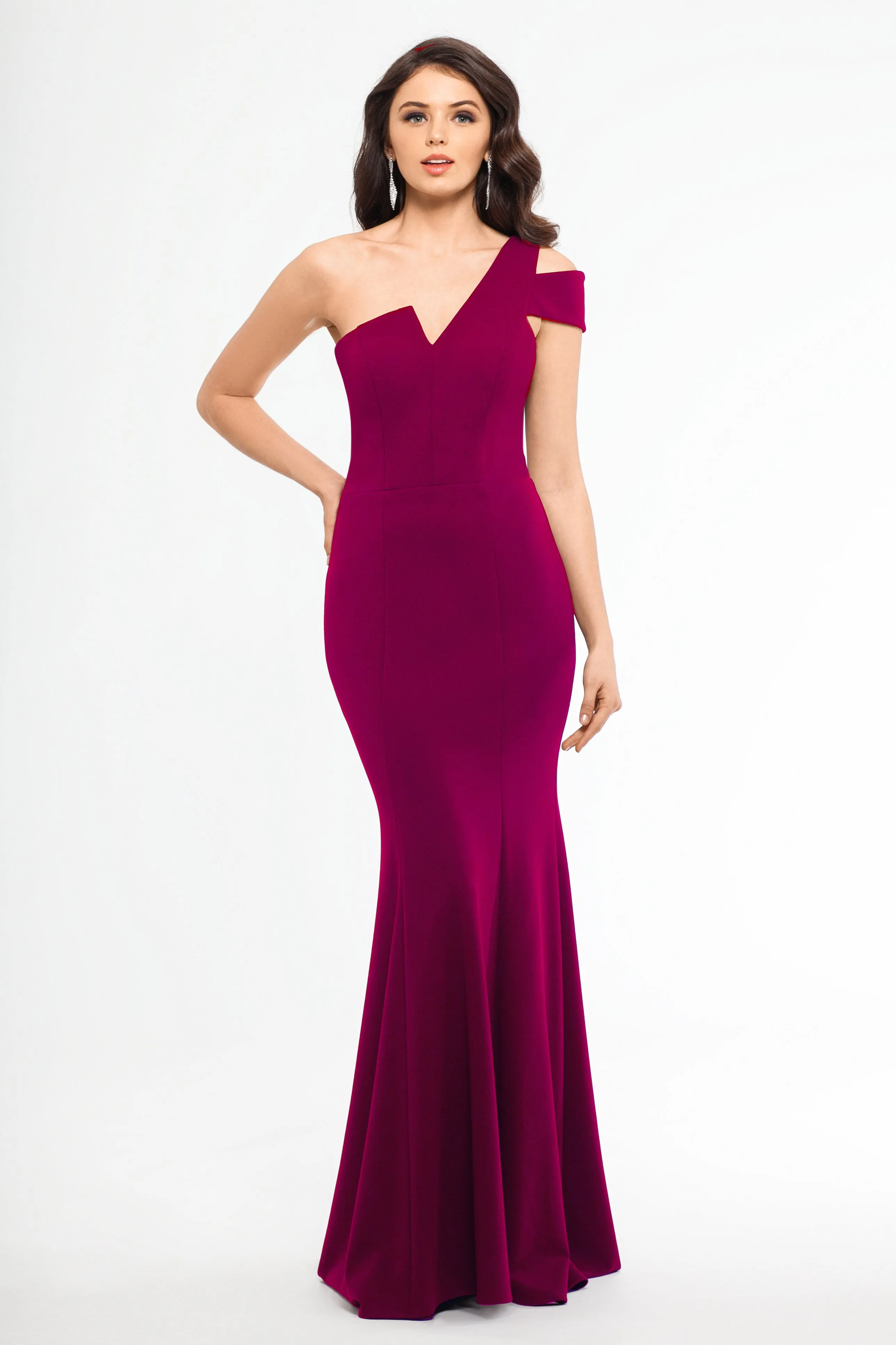 Paulina Cutout One Shoulder Floor Length Gown