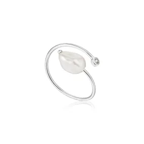 PEARL TWIST ADJUSTABLE RING