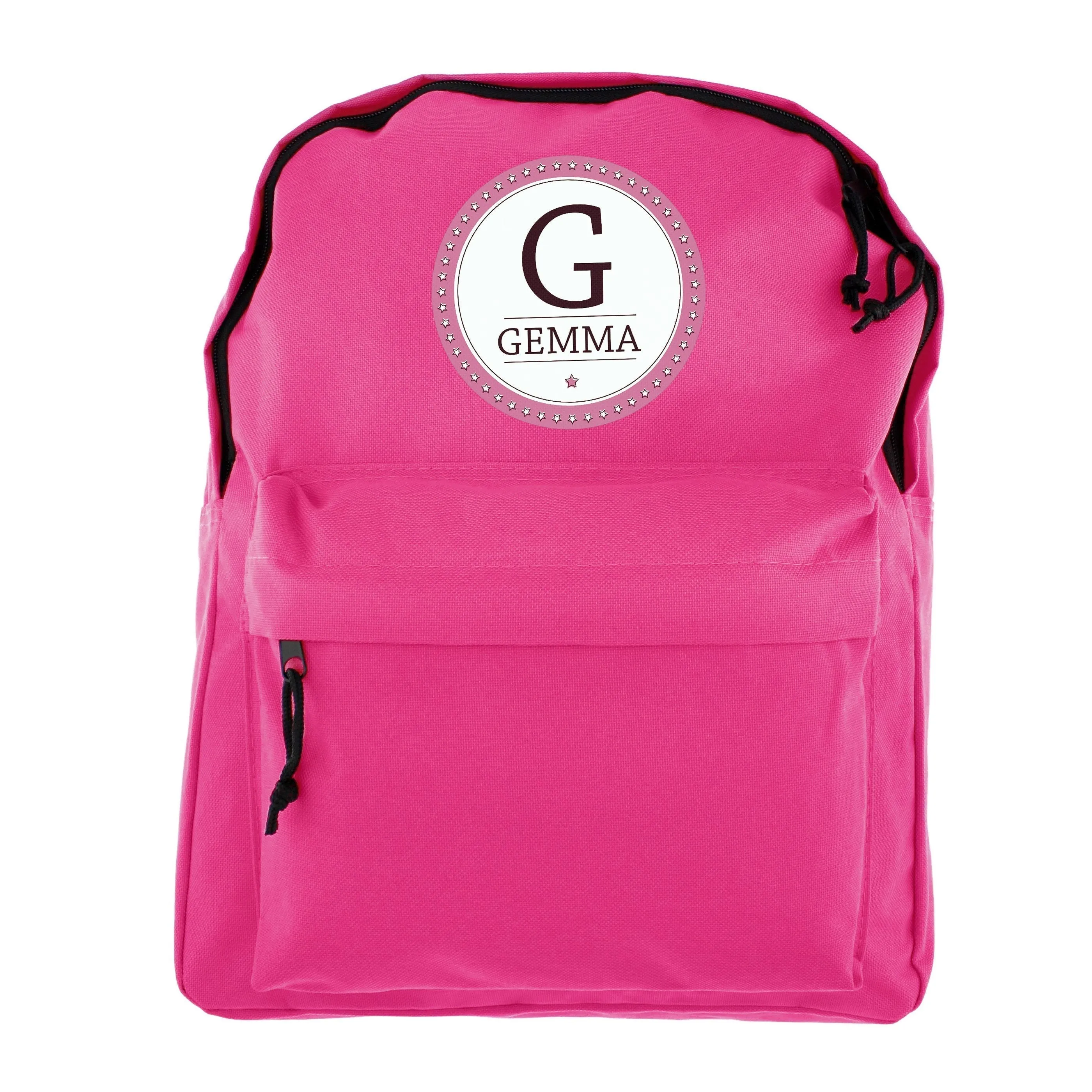 Personalised Star Name Pink Backpack