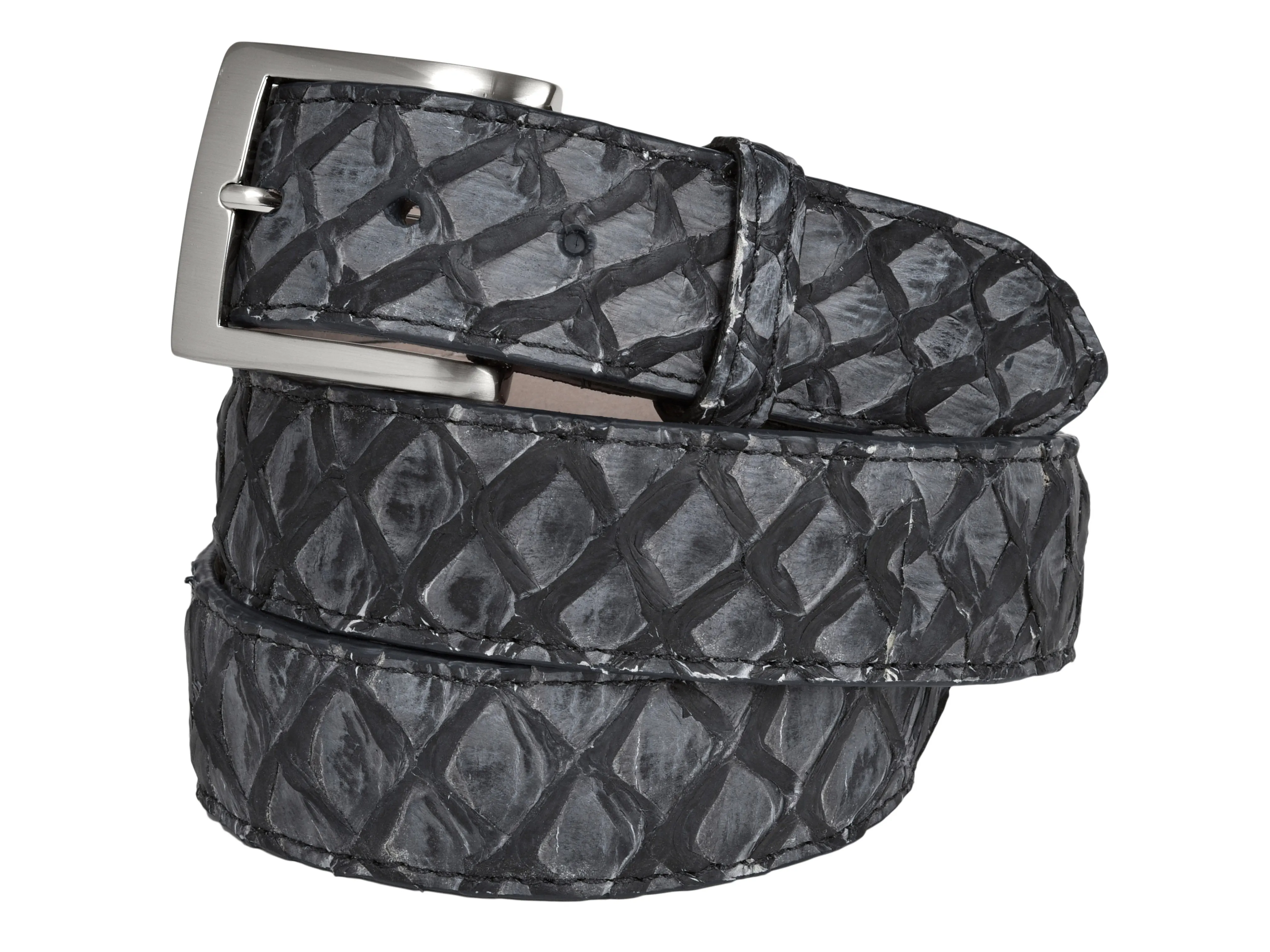 Pirarucu Skin Belt Black