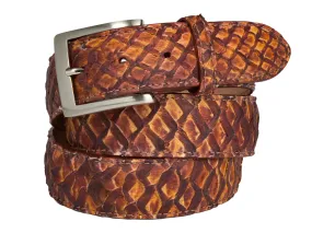 Pirarucu Skin Belt Brick/Brown