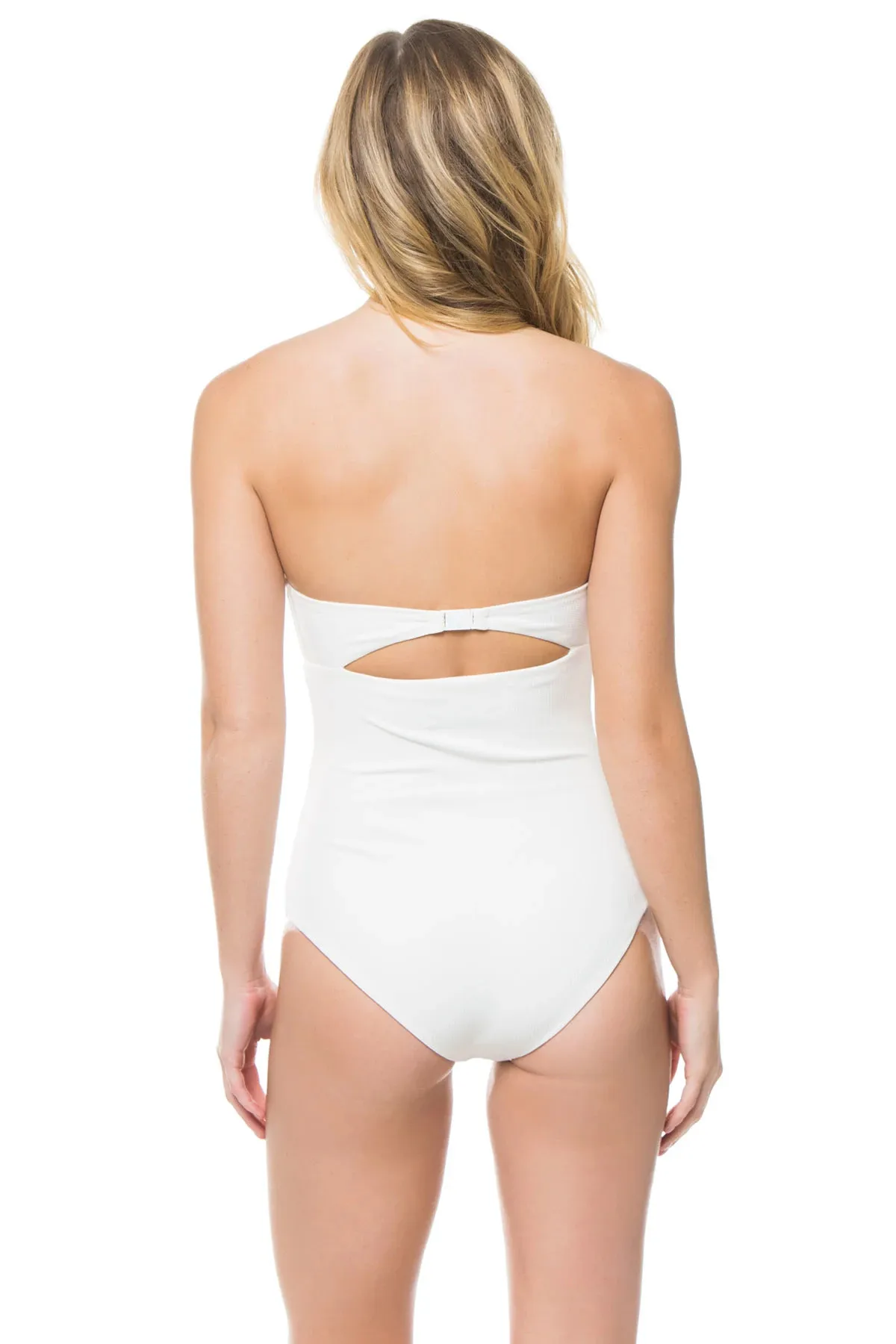 Scallop Bandeau One Piece Swimsuit