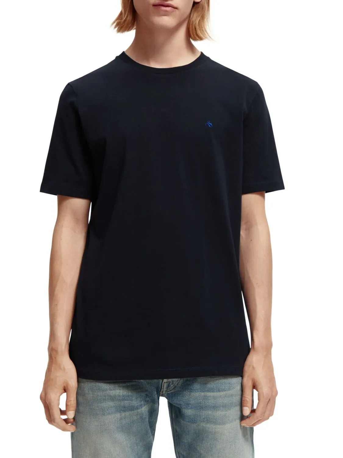 Scotch & Soda - Crewneck Jersey Tee - Black, Navy or White