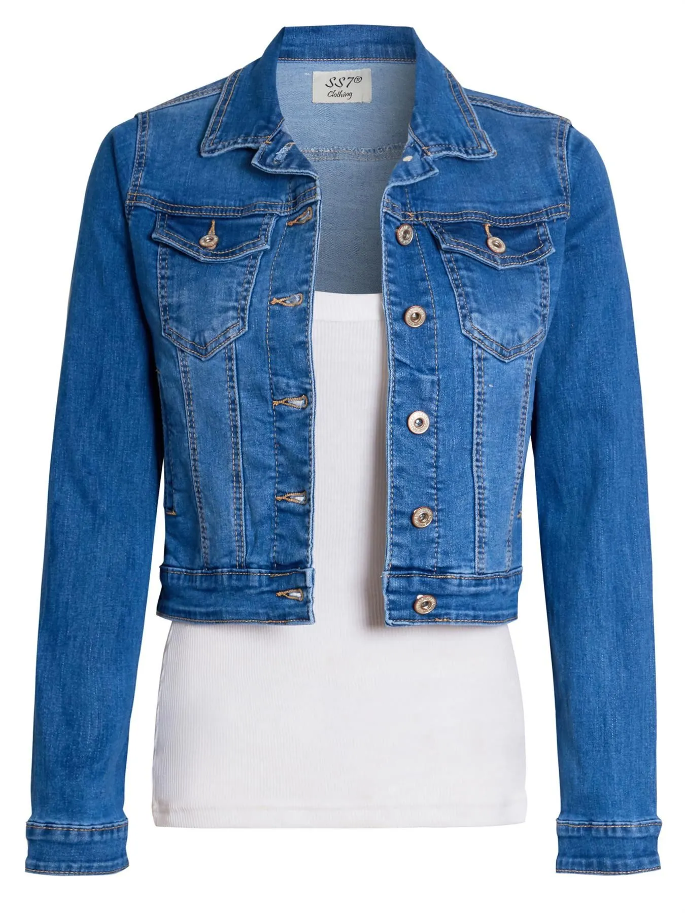 Slim Fit Stretch Denim Jacket, UK Sizes 8 to 16