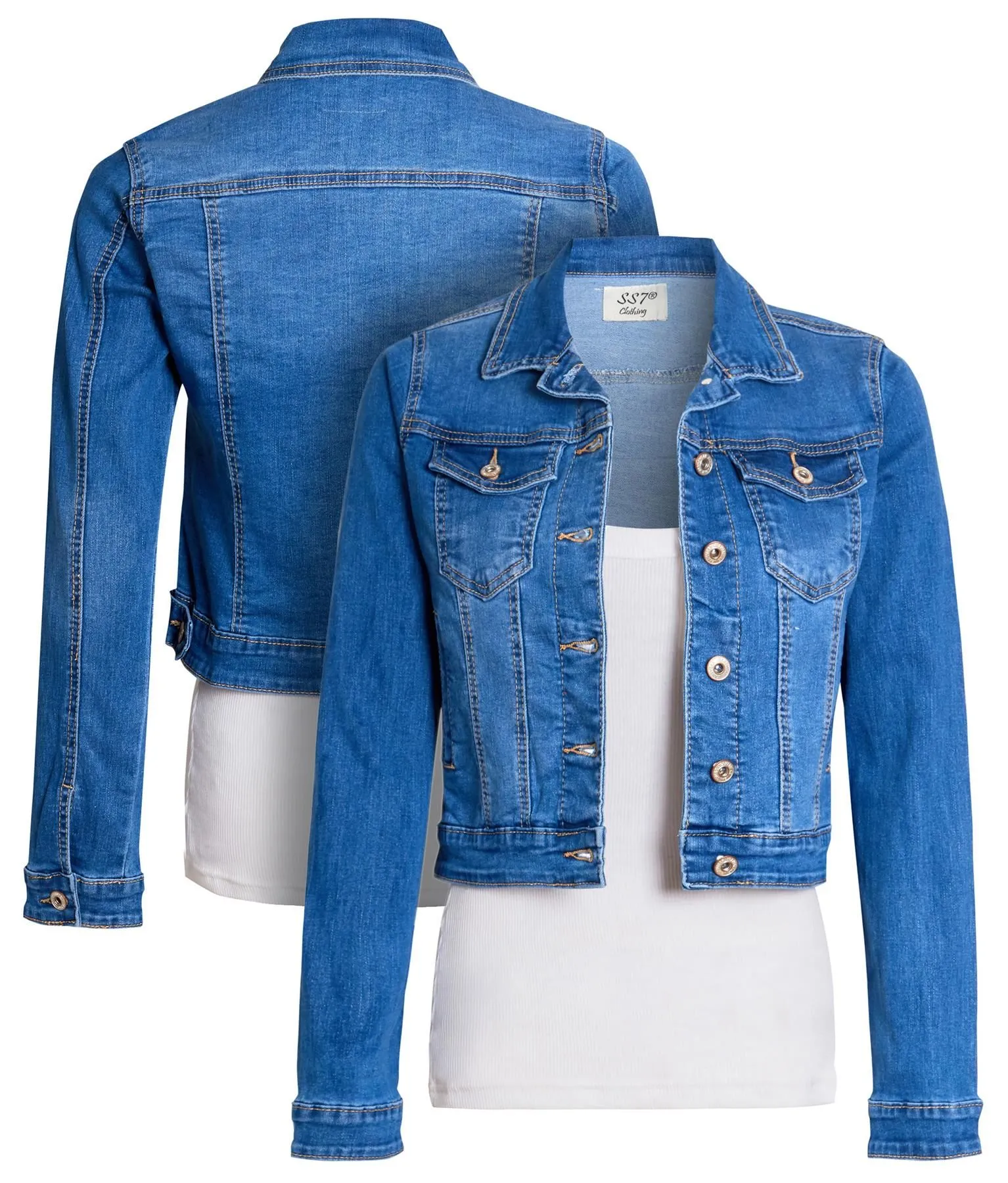 Slim Fit Stretch Denim Jacket, UK Sizes 8 to 16