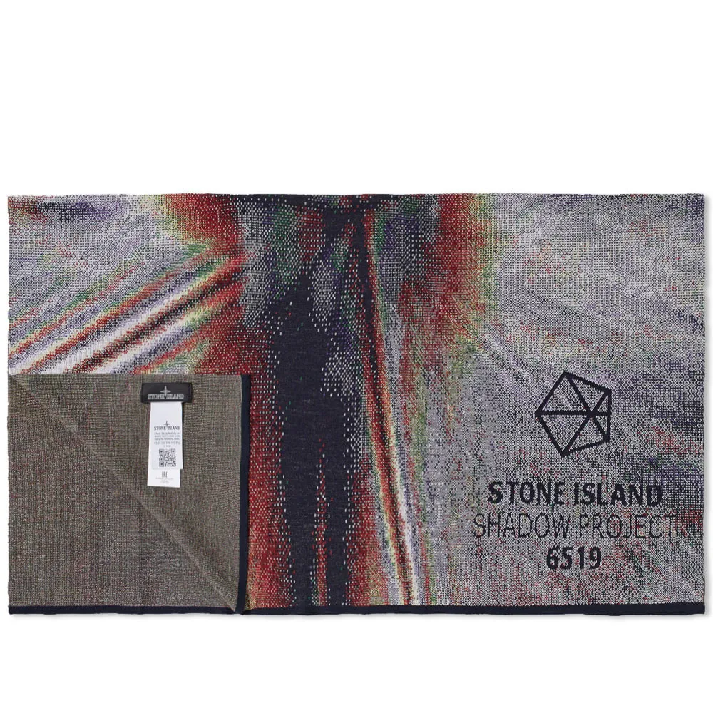 Stone Island Shadow Project Jacquard Wool ScarfBlack & Multi