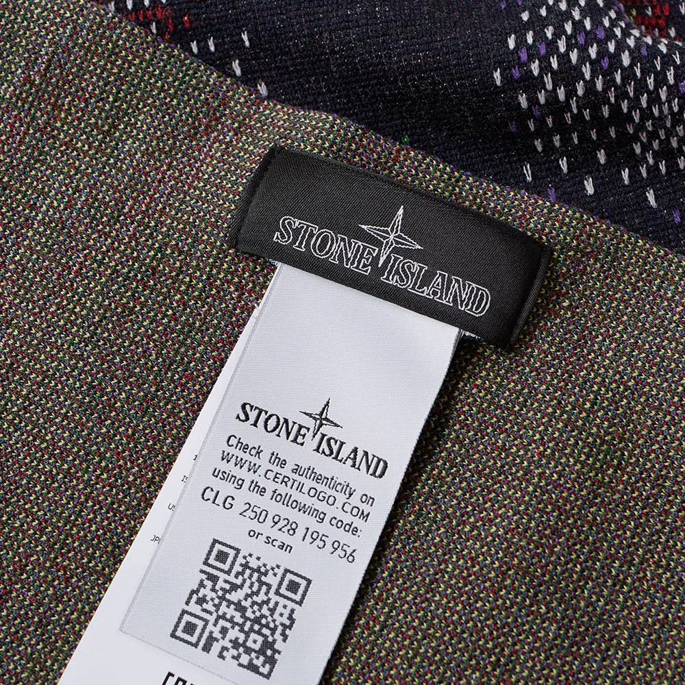 Stone Island Shadow Project Jacquard Wool ScarfBlack & Multi