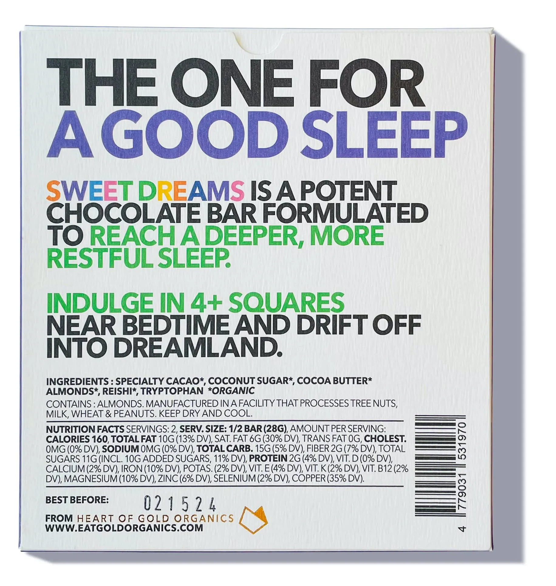 Sweet Dreams Chocolate Bar