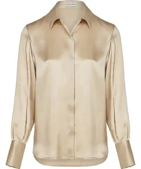 The Summer Edit Women's Neutrals Naomi Slim Fit Shirt - Sand