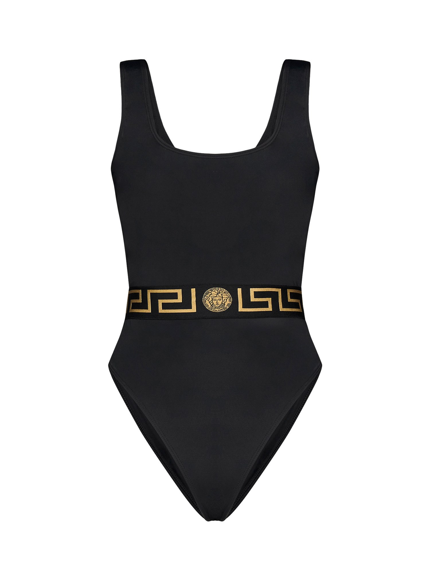 VERSACE    NYLON ONE-PIECE SWIMSUIT WITH GREEK