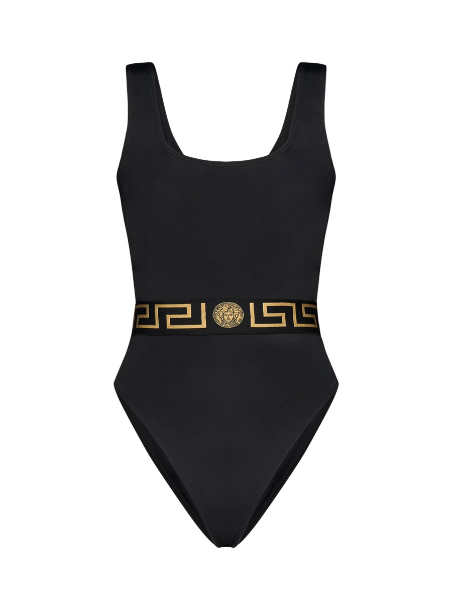 VERSACE    NYLON ONE-PIECE SWIMSUIT WITH GREEK