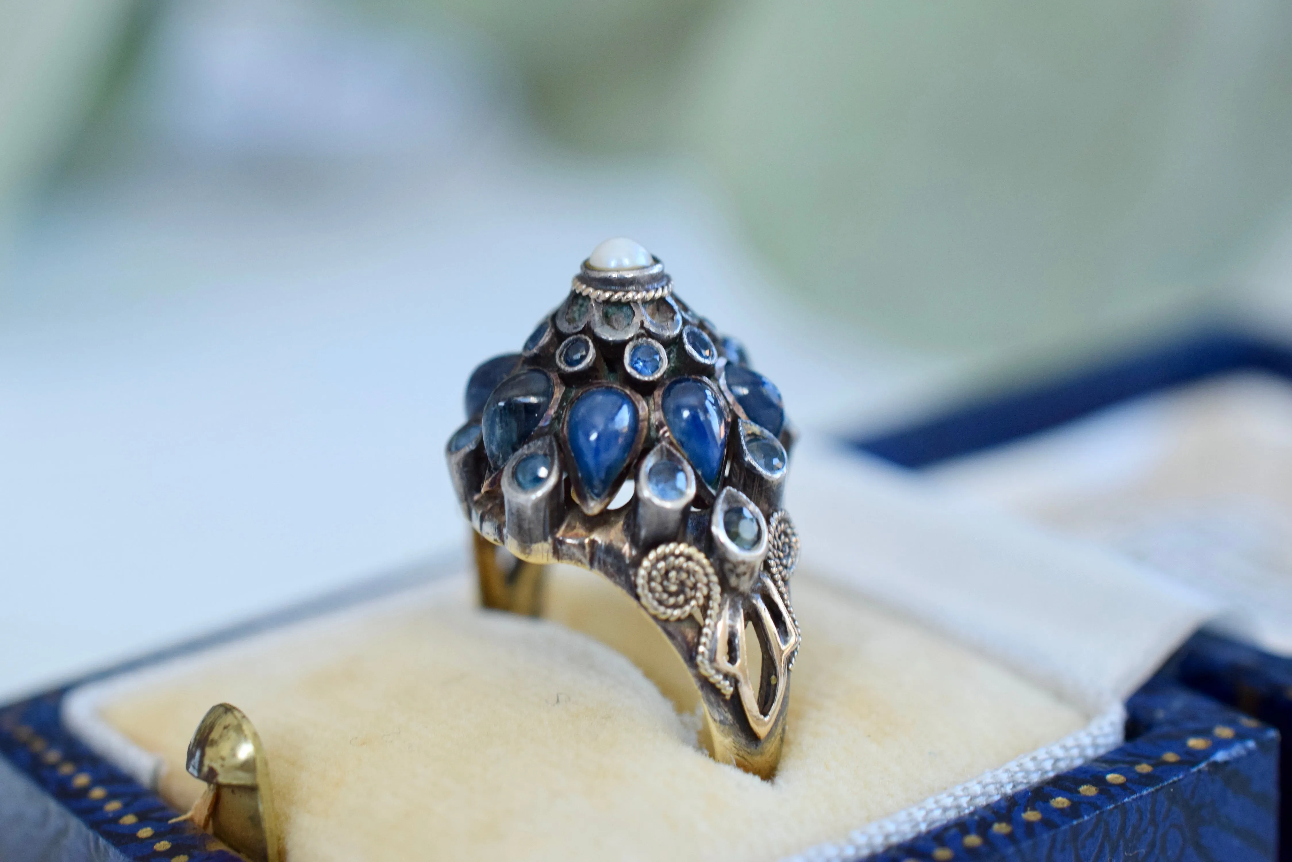 Vintage 1930s Sapphire Princess Ring