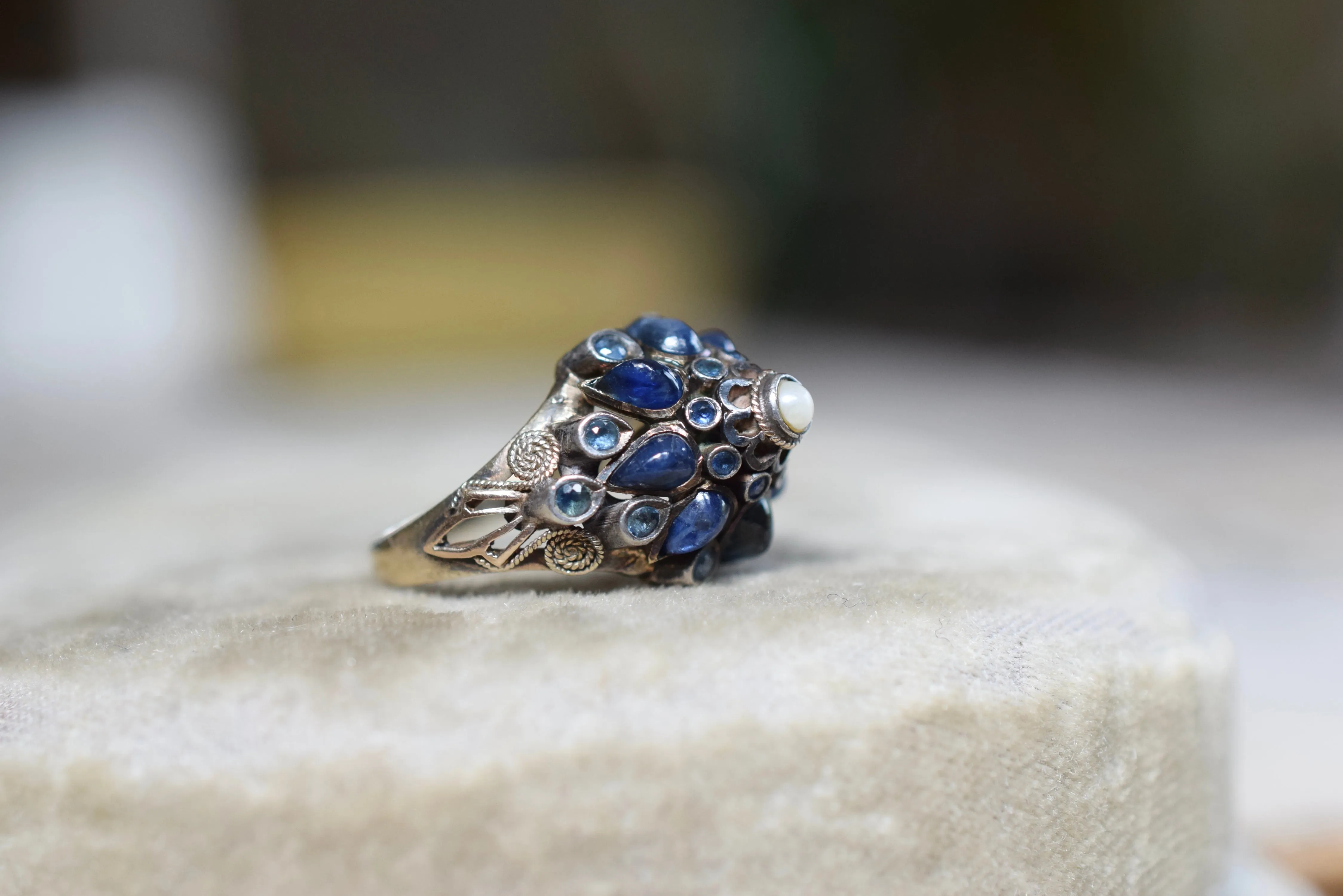 Vintage 1930s Sapphire Princess Ring