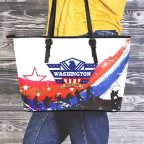 Washington Veteran Large Leather Tote Bag