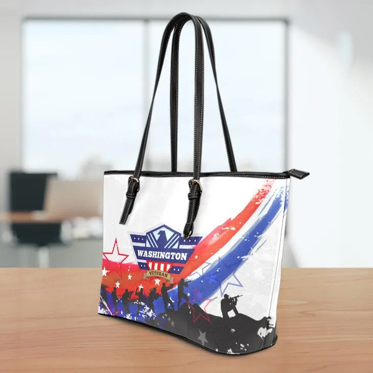 Washington Veteran Large Leather Tote Bag