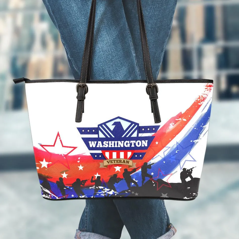 Washington Veteran Large Leather Tote Bag