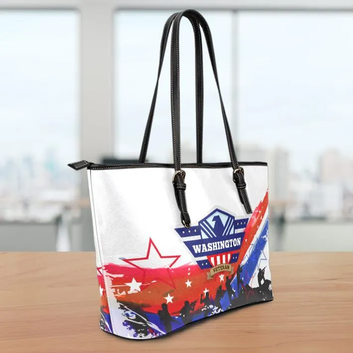 Washington Veteran Small Leather Tote Bag