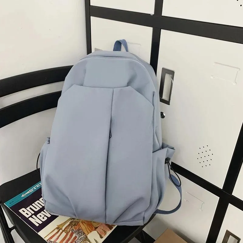 Waterproof Cool Backpack GE135: Fashion Solid Bookbag for High School