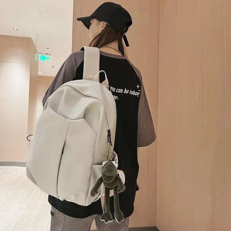 Waterproof Cool Backpack GE135: Fashion Solid Bookbag for High School