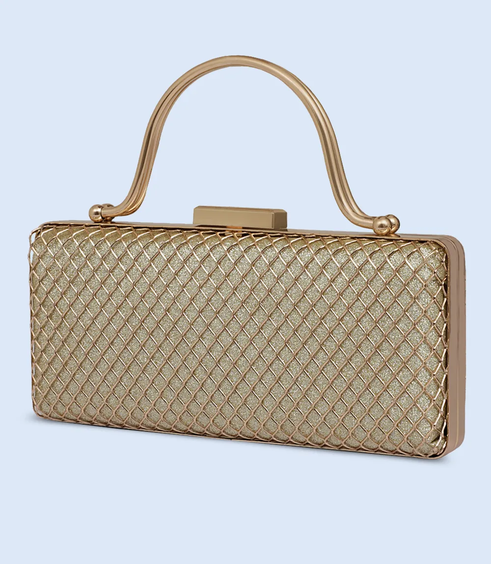 WB2451-GOLDEN-Women Snazzy Clutch