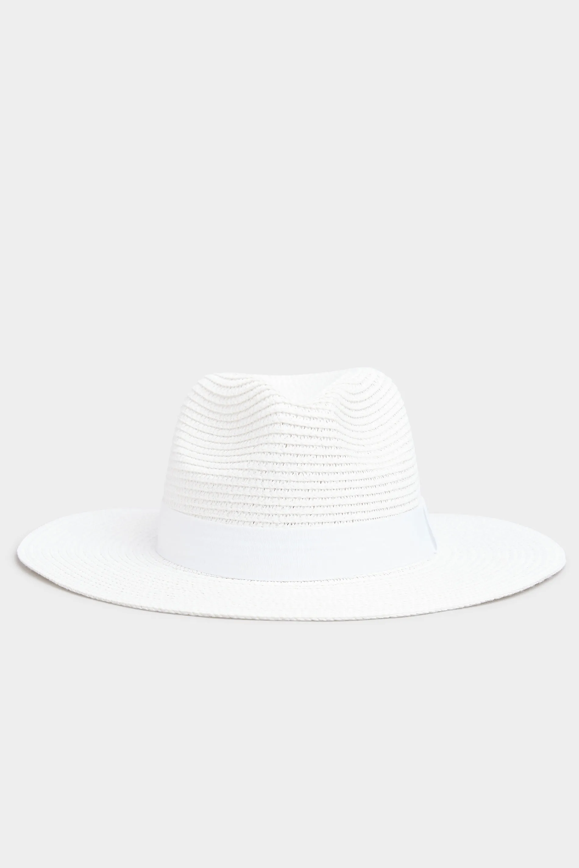 White Straw Fedora Hat