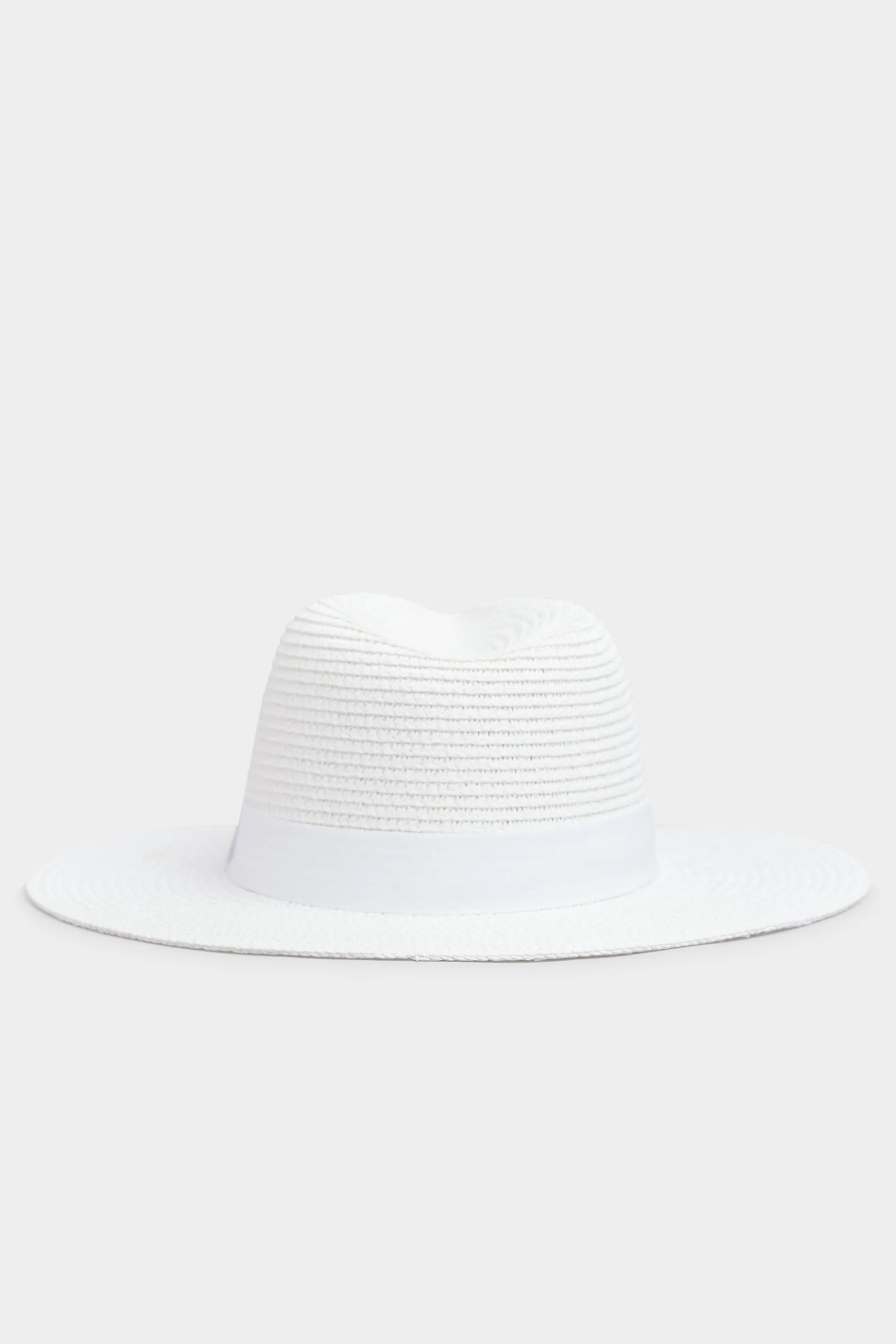 White Straw Fedora Hat