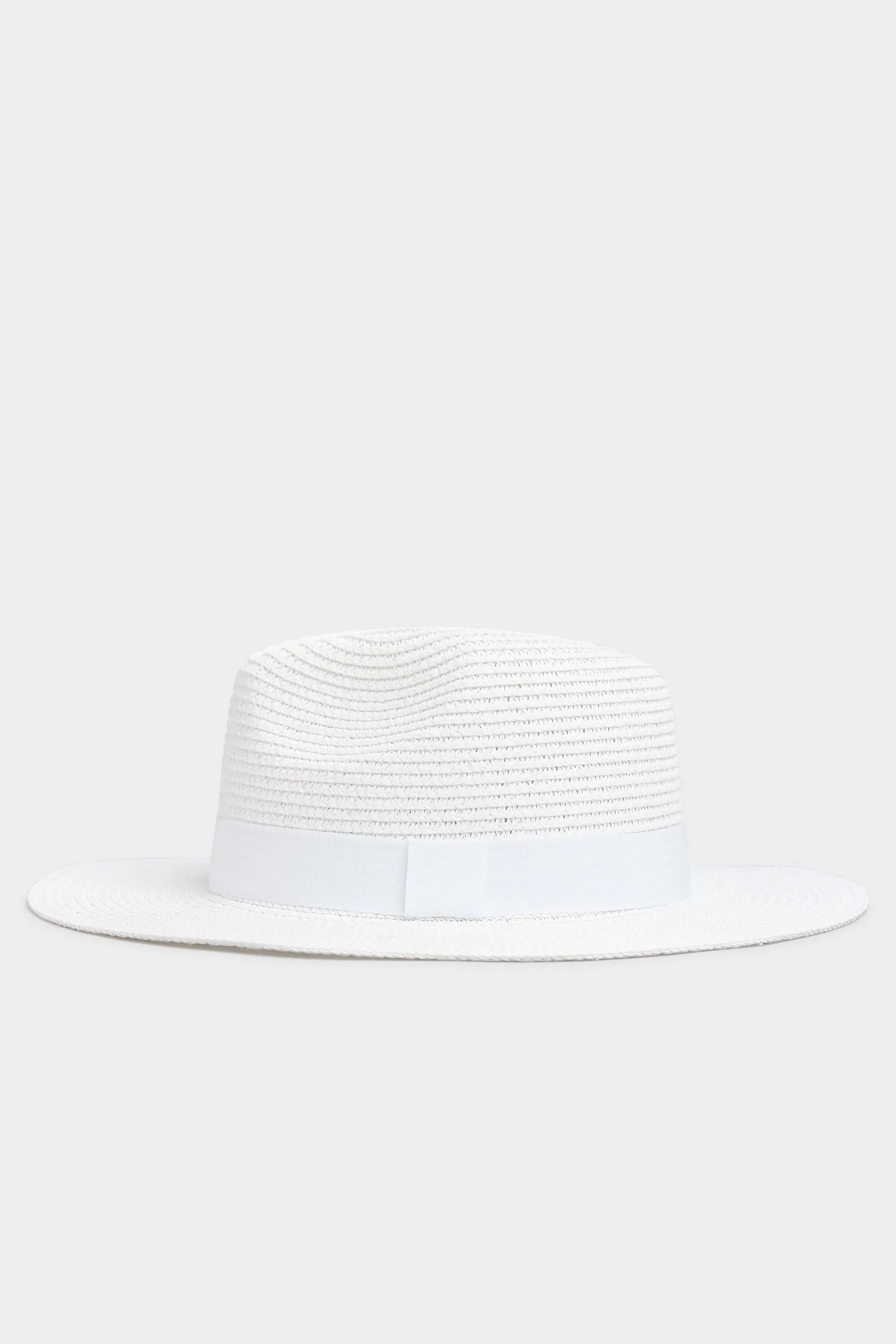 White Straw Fedora Hat