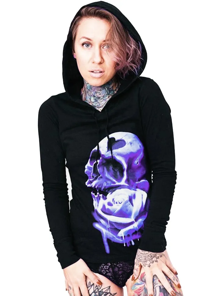 Women's 'Love Kills Long Sleeve Hooded Tee