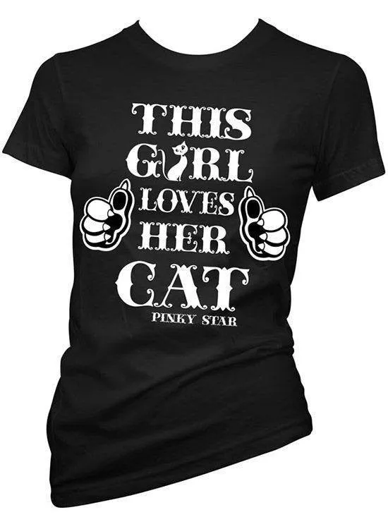 Women's This Girls Loves Her Cats Tee