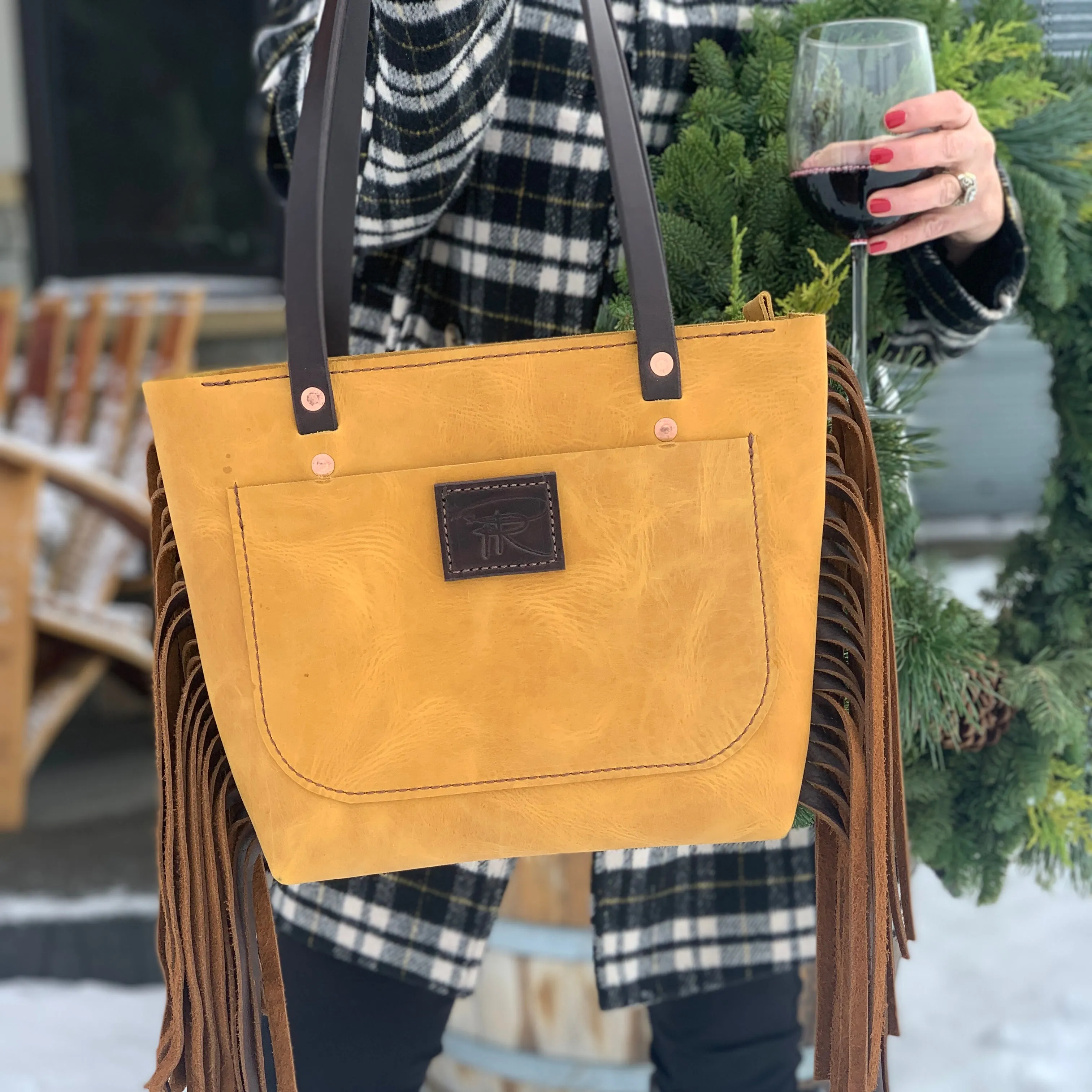 Yellowstone Ranch Leather Purse Tote by Panhandle Red Leather Company